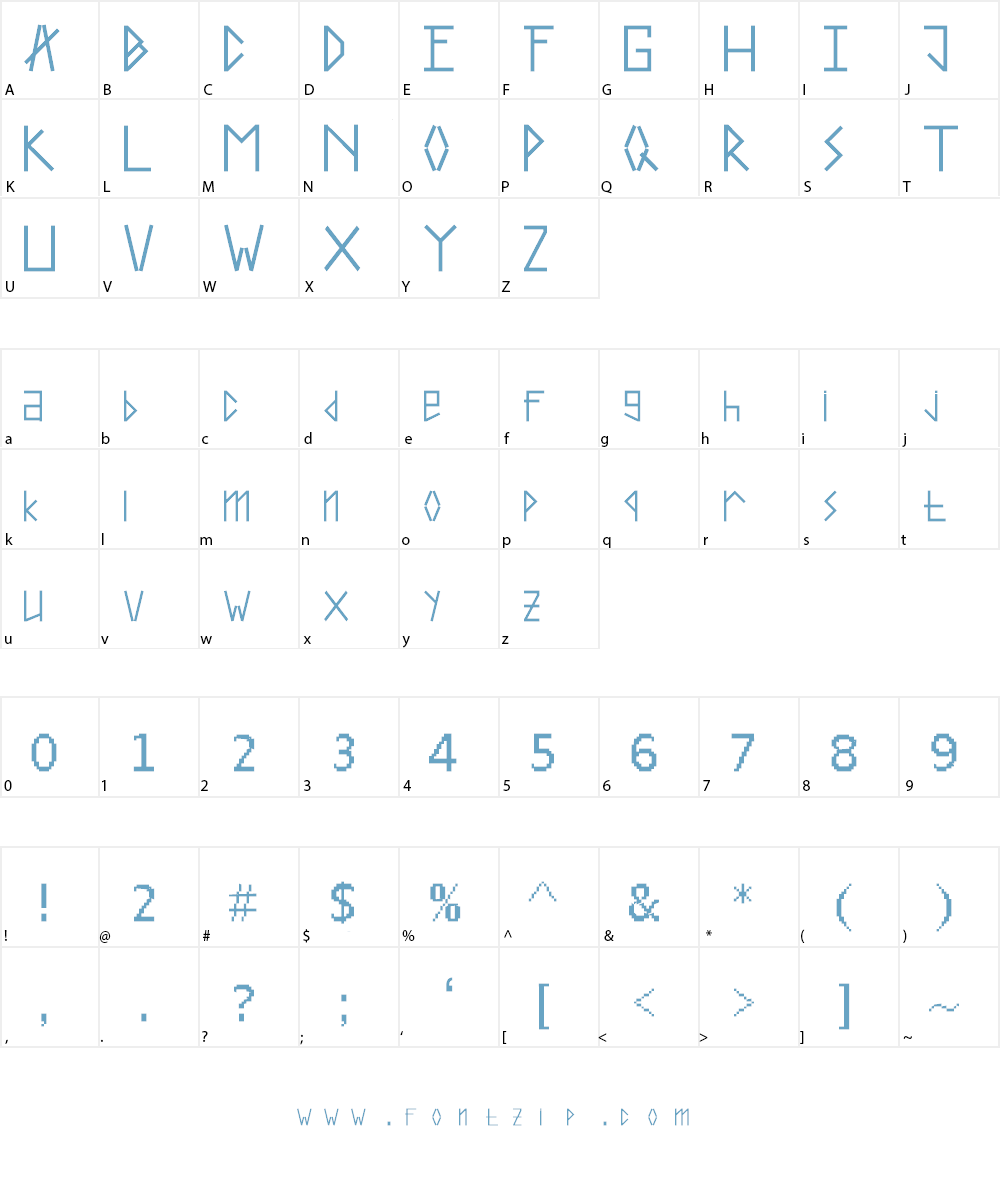 Experiment Ngesti Font Character